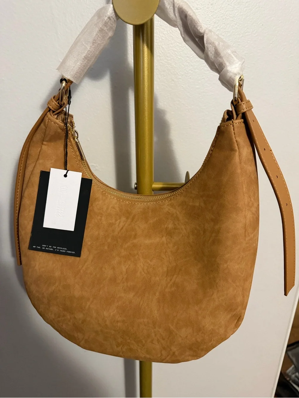 4th Recklass Everyday Hobo Shoulder Bag in Tan, NWT